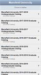 Mobile Screenshot of catalog.mansfield.edu