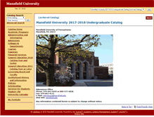 Tablet Screenshot of catalog.mansfield.edu