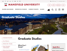 Tablet Screenshot of graduate-studies.mansfield.edu
